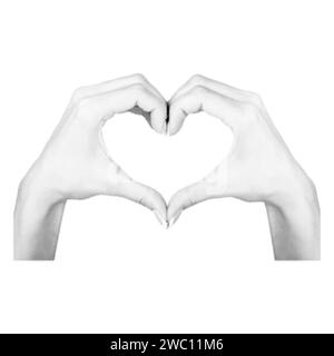Hands making or formatting a heart symbol. Retro style. Collage element with hands. Vintage Halftone Vectors illustration Stock Vector