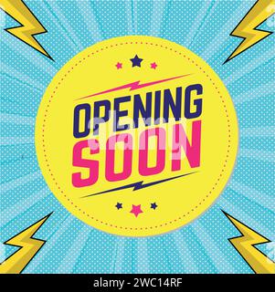Openning soon bubble speech pop art style vector image Stock Vector