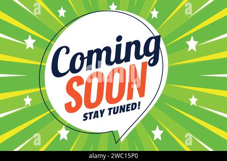 coming soon bubble speech pop art design vector Stock Vector