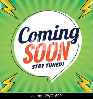 coming soon bubble speech pop art design vector Stock Vector