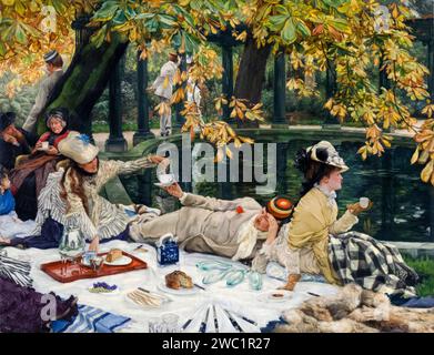 James Tissot, Holyday, painting in oil on canvas, circa 1876 Stock Photo