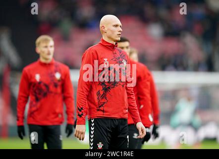 Southampton's Will Smallbone ahead of the Sky Bet Championship match at St Mary's Stadium, Southampton. Picture date: Saturday January 13, 2024. Stock Photo