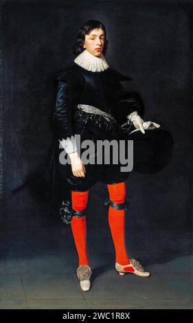 James Hamilton, Earl of Arran, later 3rd Marquis and 1st Duke of Hamilton, aged 17, portrait painting in oil on canvas by Daniel Mytens, 1623 Stock Photo