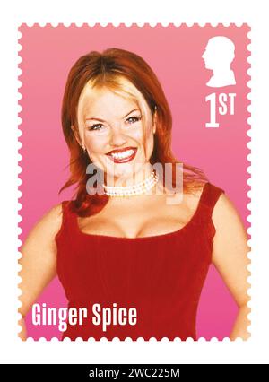 Non Exclusive: The Royal Mail unveils a new set of stamps featuring the Spice Girls, to celebrate the 30th anniversary of the chart-topping girl group Stock Photo