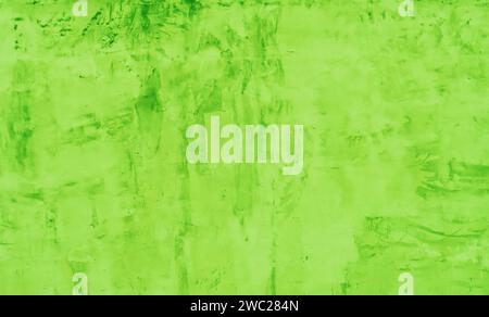 Cement wall painted with green paint. Stock Photo