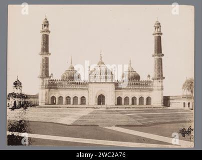 View of the Asifi mosque in Lucknow, Uttar Pradesh, India, anonymous, 1890 - 1920 photograph  Lucknow baryta paper  temple, shrine  Islam, Mohammedanism Bara Imambara Stock Photo