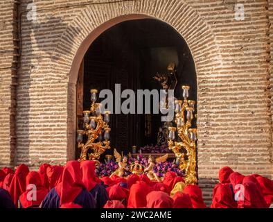 The Semana Santa parade in Almuneca, Andalucia, Spain. Easter , Holy Week. Stock Photo