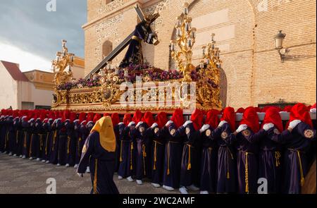 The Semana Santa parade in Almuneca, Andalucia, Spain. Easter , Holy Week. Stock Photo