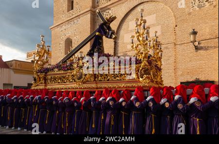 The Semana Santa parade in Almuneca, Andalucia, Spain. Easter , Holy Week. Stock Photo