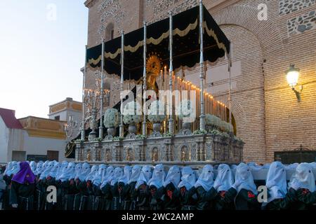 The Semana Santa parade in Almuneca, Andalucia, Spain. Easter , Holy Week. Stock Photo