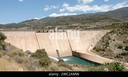 The dam at Embalse de Rules. Vélez de Benaudalla, Andalucia, Spain Stock Photo