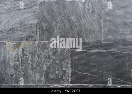 Black marble texture background, detailed structure of marble for design. Stone wall close-up. The surface of the stone slabs. Background for design w Stock Photo