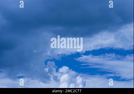 Large dense clouds in the sky. Stock Photo