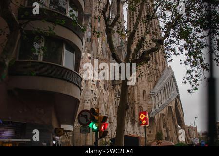 La Sagrada familia en Barcelona, España Stock Photo