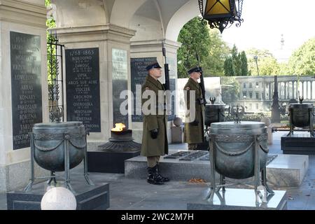 The Tomb of the Unknown Soldier in Warsaw, Poland, dedicated to the soldiers who have given their live for the country Stock Photo