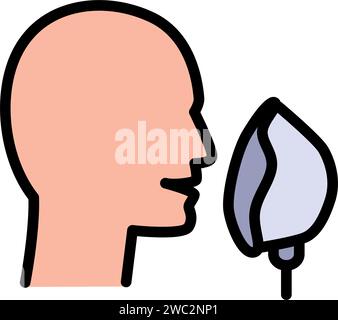 Nebulizer line icon. Simple sign from medical equipment collection ...