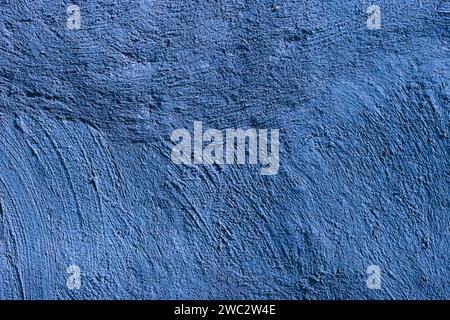 Blue stucco texture. Designer interior background. Stock Photo