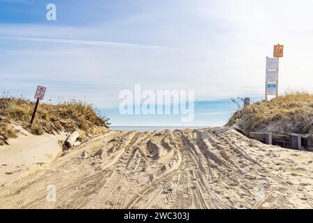 beach access 23a in amagansett Stock Photo