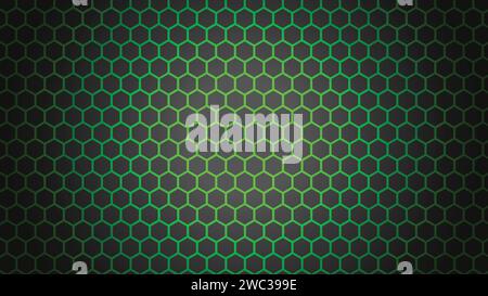 Abstract technology futuristic digital concept pattern with lighting glowing particles square elements on dark Green Pattern background Stock Vector