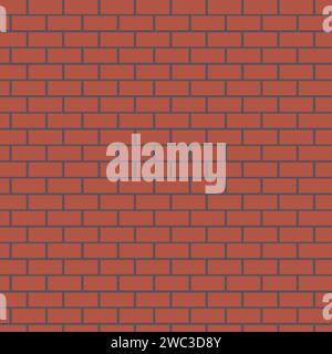 Brick wall in Red Color blocks background for design texture, illustration Vector Stock Vector
