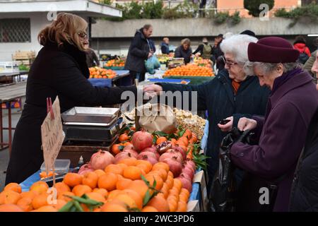 Zagreb, Croatia : 01,05,2024 : Vegetable market called Dolac in the center of Zagreb, the capital of Croatia. Stock Photo