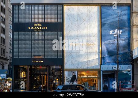 Upscale stores line Fifth Avenue in New York City, USA  2024 Stock Photo