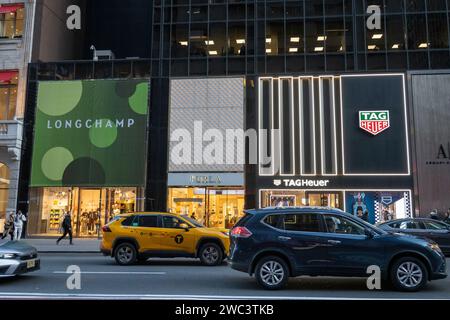 Upscale stores line Fifth Avenue in New York City, USA  2024 Stock Photo