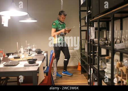 Paredes, Asturias, Spain. 13th Jan, 2024. Paredes, Spain, January 13th, 2024: A participant looking at the map during the Orienteering Race at Ikea, on January 13, 2024, in Paredes, Asturias. Credit: Alberto Brevers/Alamy Live News. (Credit Image: © Alberto Brevers/Pacific Press via ZUMA Press Wire) EDITORIAL USAGE ONLY! Not for Commercial USAGE! Stock Photo