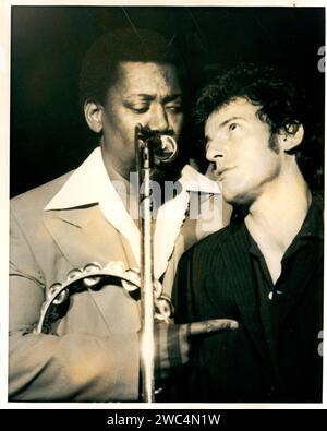 Clarence Clemons and Bruce Springsteen of E Street Band, Providence Civic Center, Rhode Island, USA, August 25, 1978. Stock Photo