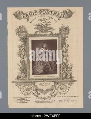 Portret van Amélie Sbolgi, Antoine Lumière, c. 1873 - in or before 1880 photomechanical print   paper  historical persons - BB - woman. female singer Stock Photo