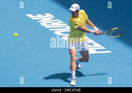 Melbourne, Australia. 14th Jan, 2024. MELBOURNE, AUSTRALIA - JANUARY 14: Botic van de Zandschulp of the Netherlands during Day 1 of the Australian Open at Melbourne Park on January 14, 2024 in Melbourne, Australia. (Photo by Andy Cheung/BSR Agency) Credit: BSR Agency/Alamy Live News Stock Photo