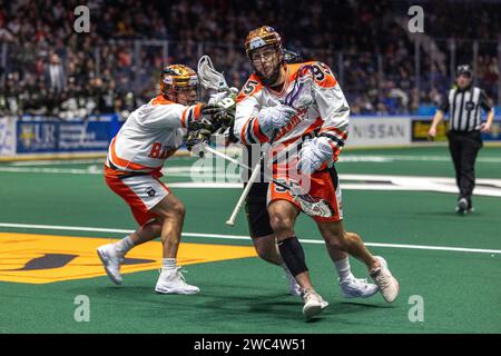 January 13th, 2024: Buffalo Bandits forward Chase Fraser (95) runs in ...