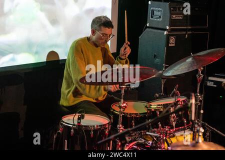 Mark Guiliana performs during Winter JazzFest Brooklyn Marathon at Superior Ingredients in New York on January 13, 2024 Stock Photo