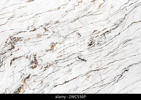 White marble texture with dark and brown layers Stock Photo