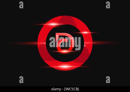 CD Red logo Design. Vector logo design for business. Stock Vector
