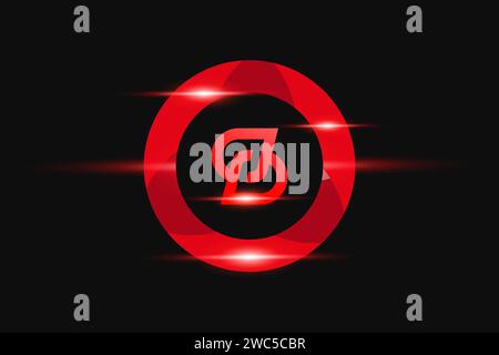 DD Red logo Design. Vector logo design for business. Stock Vector