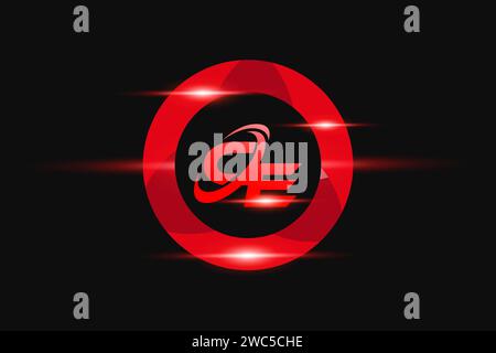 CE Red logo Design. Vector logo design for business. Stock Vector
