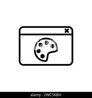 customize browser outline vector icon Stock Vector
