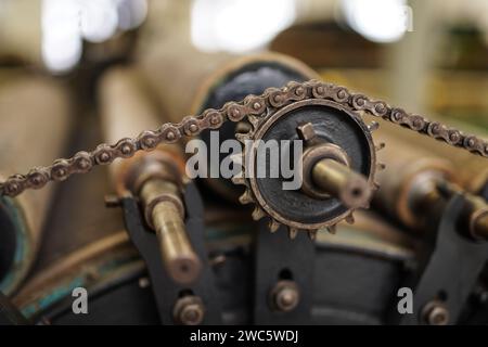 Industrial mechanisms from 19th century. Stock Photo