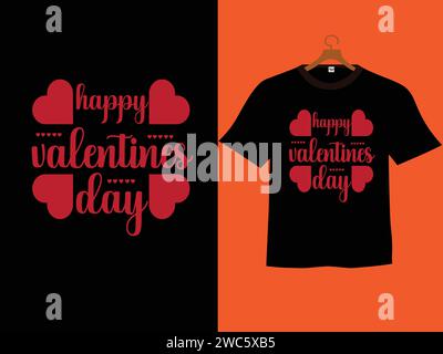 happy valentine day vector for t shirt design Stock Vector