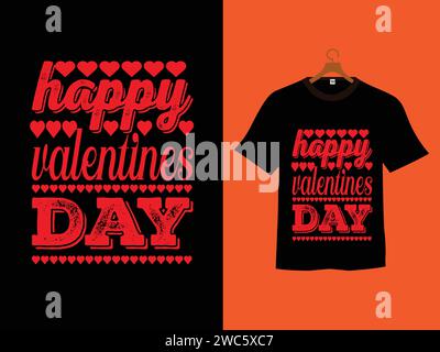 happy valentine day vector for t shirt design Stock Vector