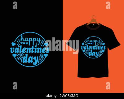 happy valentine day vector for t shirt design Stock Vector