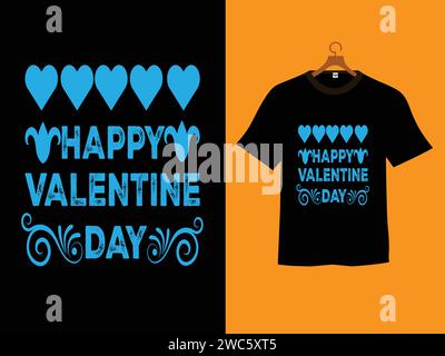 happy valentine day vector for t shirt design Stock Vector