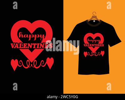 happy valentine day vector for t shirt design Stock Vector