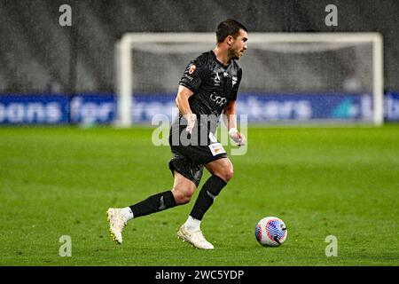 14th January 2024; CommBank Stadium, Sydney, NSW, Australia: A-League Football, Perth Glory versus Wellington Phoenix; Tim Payne of Wellington Phoenix Stock Photo