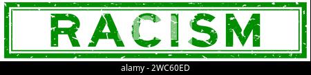 Grunge green racism word square rubber seal stamp on white background Stock Vector