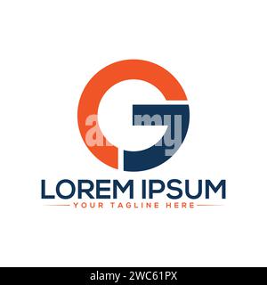 CG Unique and Modern Logo Design. Creative Logo Design. Stock Vector