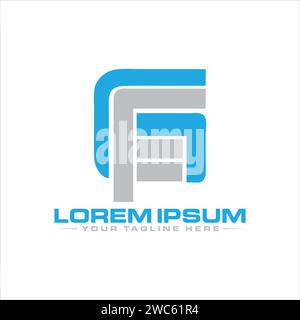 FG Letter Logo Design. FG GF Letter Logo Design. Stock Vector