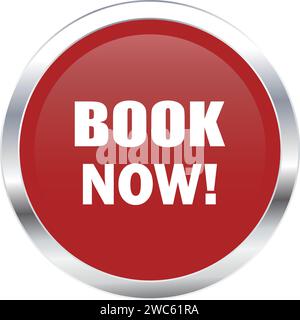 Book Now Buttons, Book Now sign, Book Now Red icon vector Stock Vector