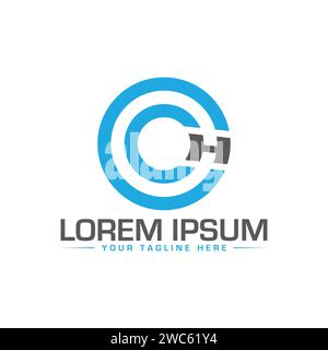 CH Letter Logo Design. Unique and Modern CH HC Letter Logo Design. Stock Vector